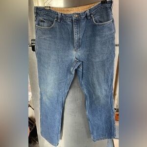 Duluth work jeans wide leg washed faded in all the right‎ places men’s sz 40x34